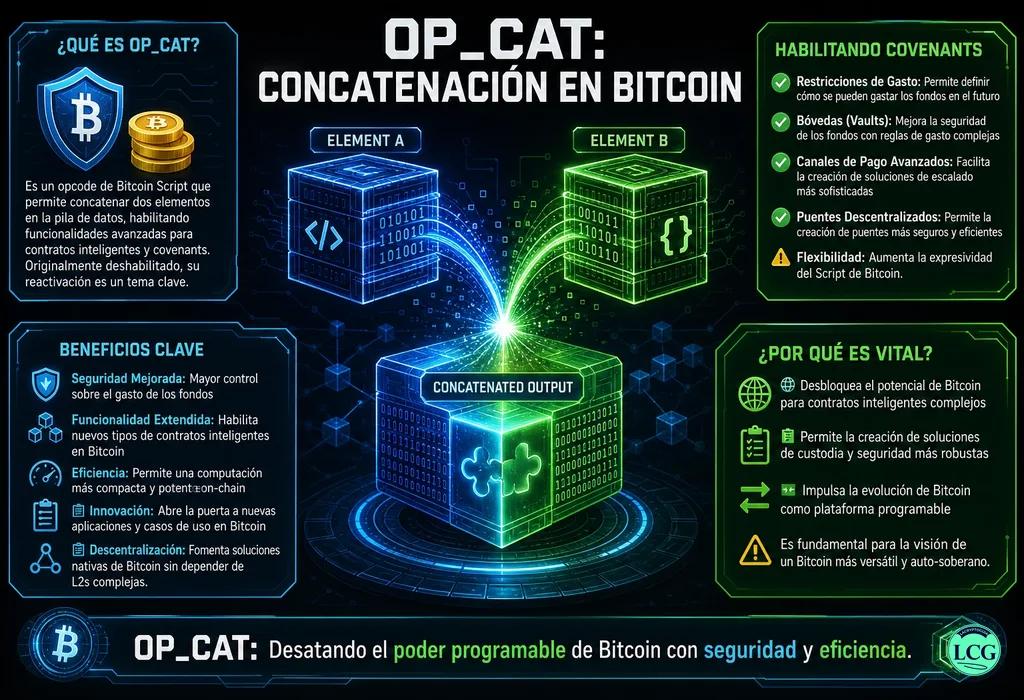 Infografía explicativa sobre Op Cat en blockchain y crypto