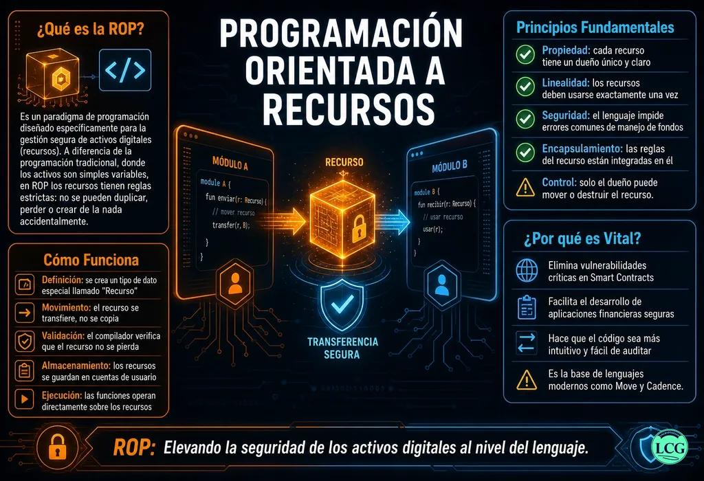 Infograf&iacute;a explicativa sobre Resource Oriented Programming en blockchain y crypto