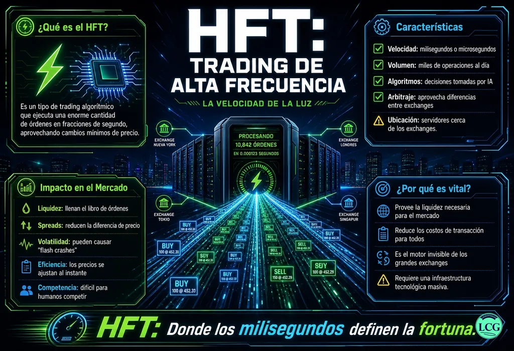 Infograf&iacute;a explicativa sobre Hft en blockchain y crypto