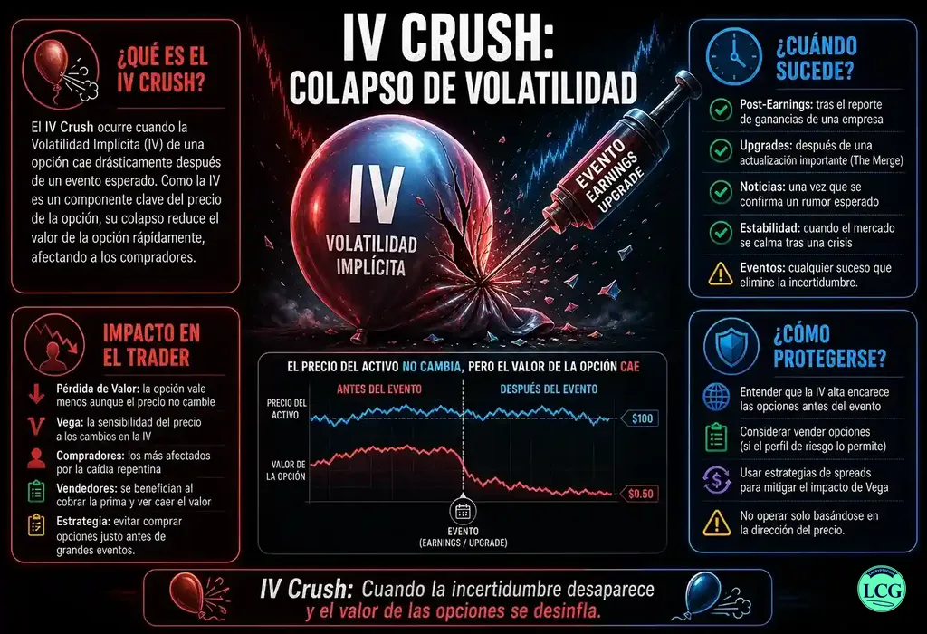 Infograf&iacute;a explicativa sobre Iv Crush en blockchain y crypto