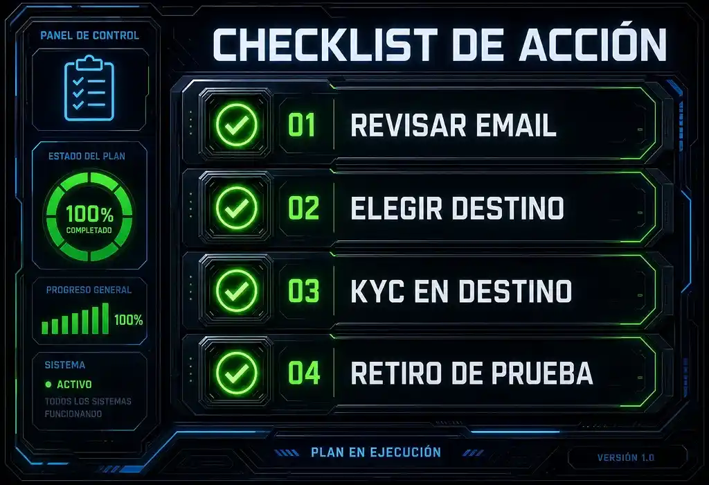 checklist comprobacion de tu cuenta binance