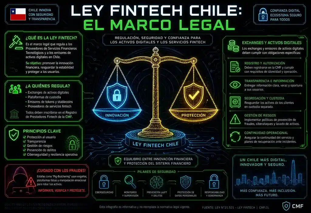 Infograf&iacute;a sobre la ley fintech en Chile